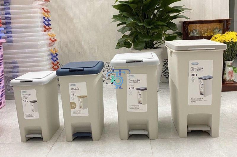 Thùng rác nhựa gia đình Inochi đạp chân