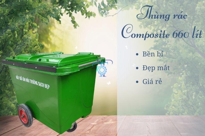 Chất lượng thùng rác 660 lít composite Chất lượng thùng rác 660 lít composite