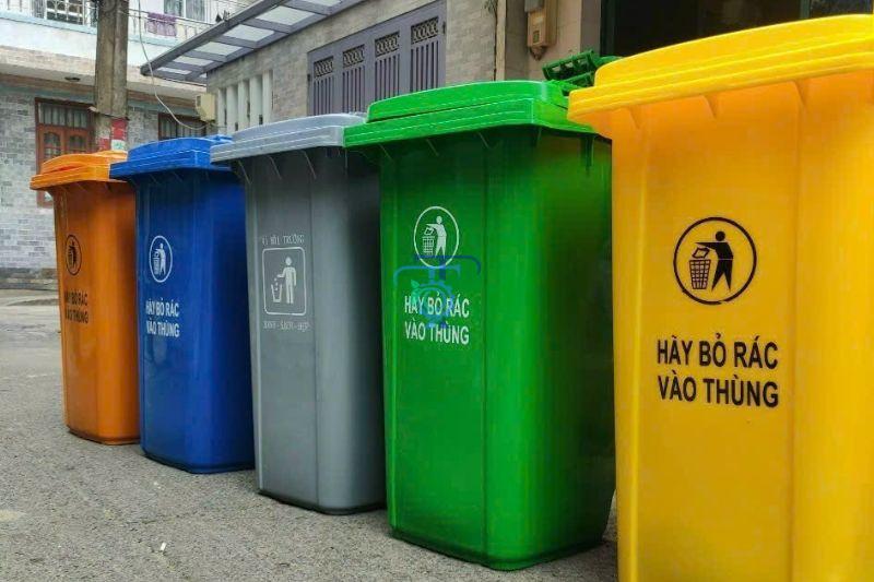 Thùng rác 240 lít nắp kín Thùng rác 240 lít nắp kín