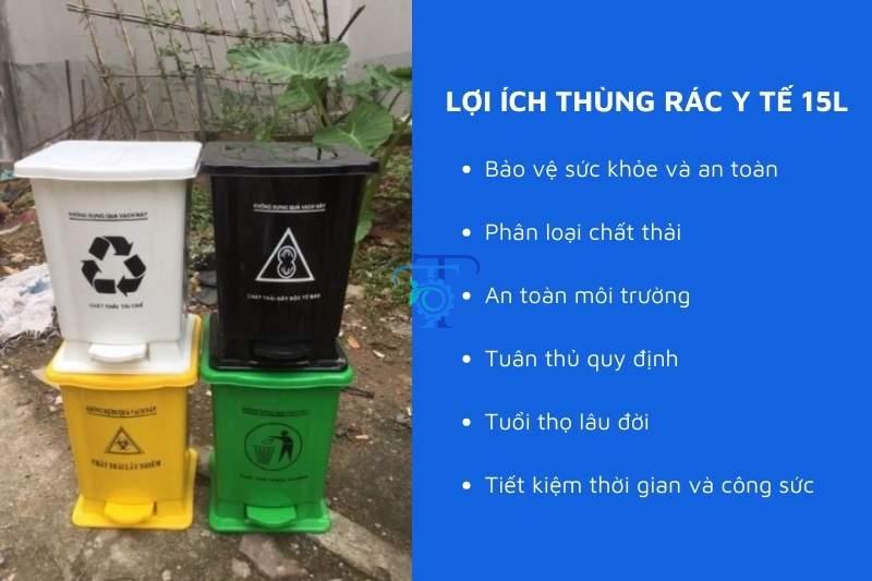 Lợi ích thùng rác y tế 15L Lợi ích thùng rác y tế 15l