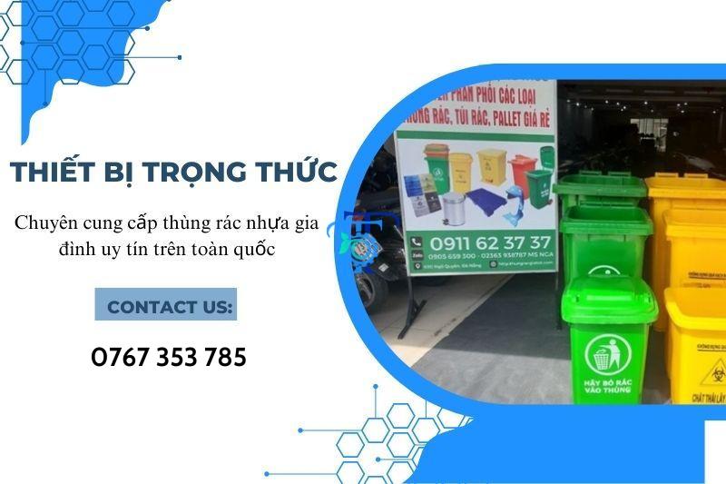 Thiết bị Trọng Thức chuyên cung cấp thùng rác nhựa gia đình uy tín