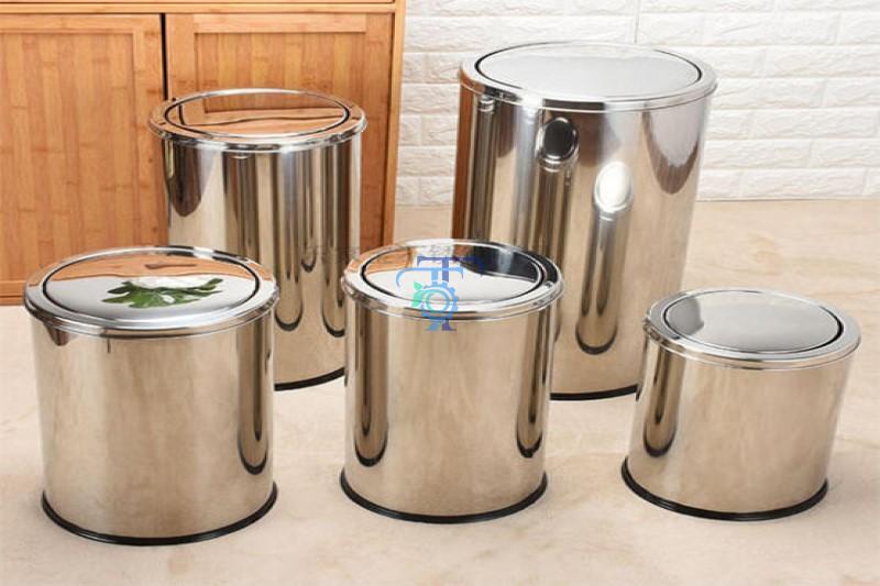 Thùng rác inox nắp lật có nhiều kích thước
