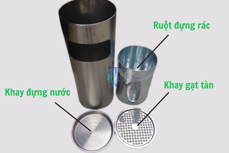 Kết cấu thùng rác gạt tàn thuốc Kết cấu thùng rác gạt tàn thuốc