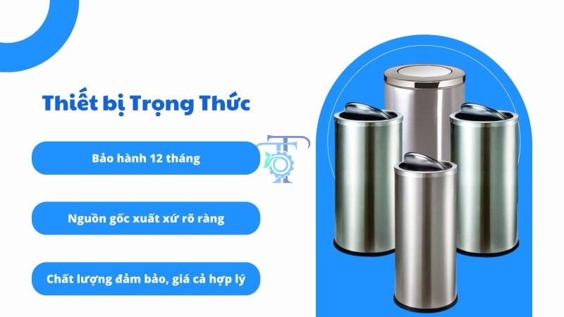 Mua thùng rác inox nắp bập bênh chính hãng ở đâu