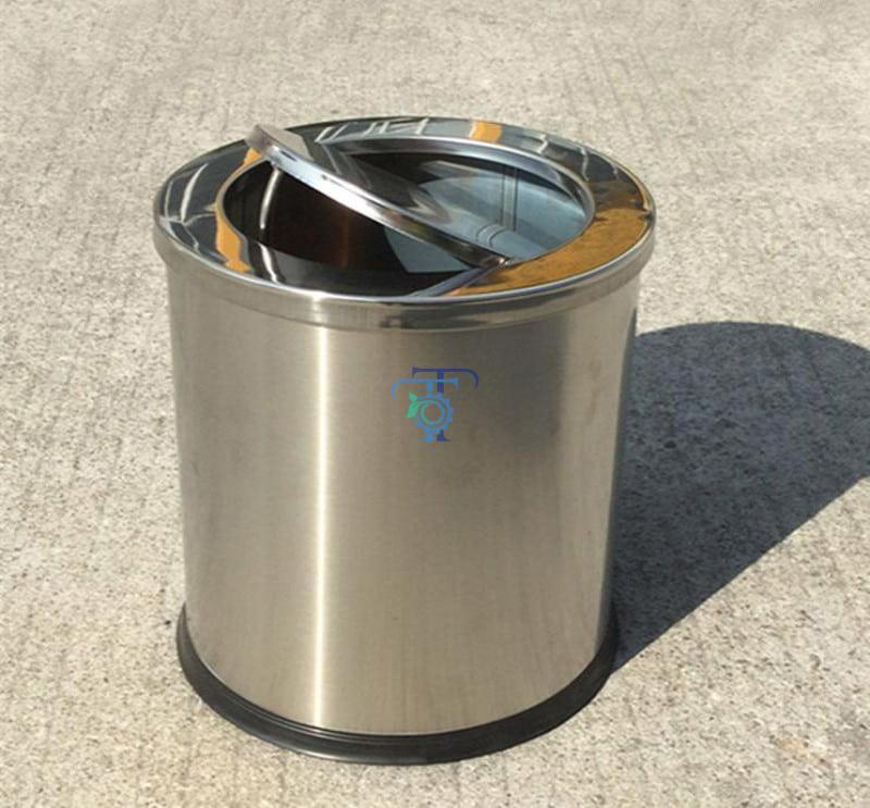 Thùng rác inox nắp lật 250 x 610 mm