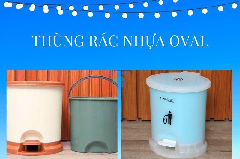 Thùng rác nhựa Oval