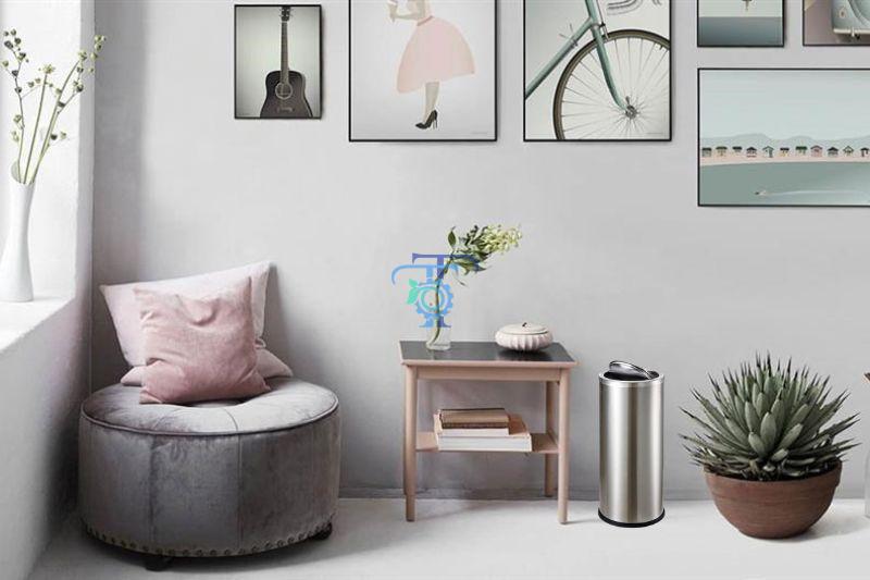 Vị trí đặt thùng rác inox tròn nắp bập bênh