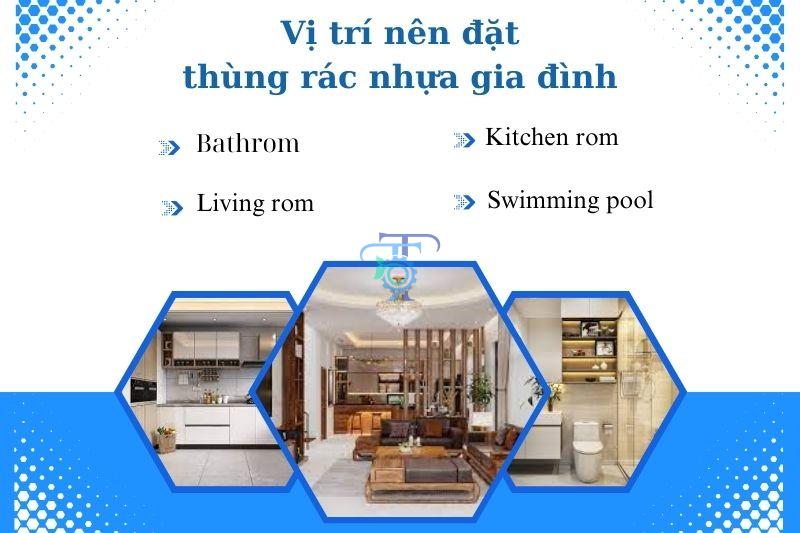 Vị trí nên đặt thùng rác nhựa gia đình