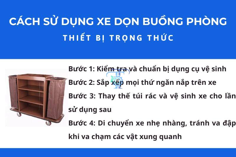 Cách sử dụng xe làm buồng Cách sử dụng xe làm buồng phòng khách sạn