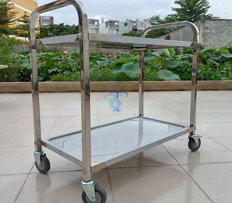 xe đẩy thức ăn 2 tầng