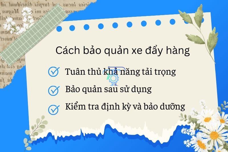 Lưu ý cách sử dụng bảo quản xe đẩy hàng 1 tầng