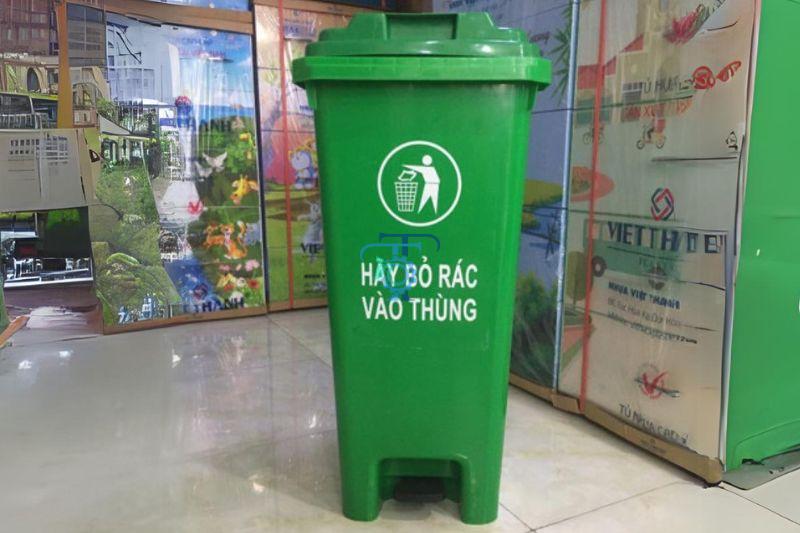 Thùng rác nhựa đạp chân 100l