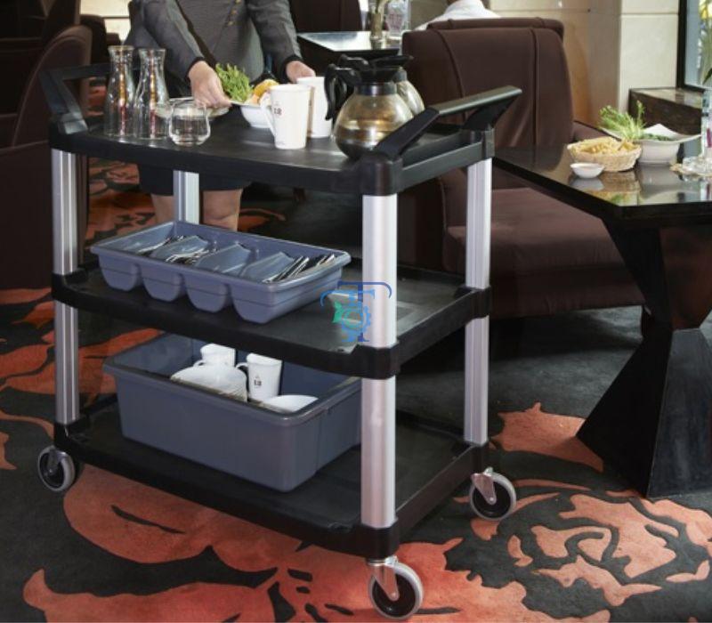 Chất liệu xe đẩy nhựa 3 tầng