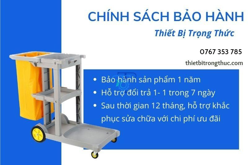 Chính sách bảo hành xe dọn vệ sinh chữ L tại Trọng Thức