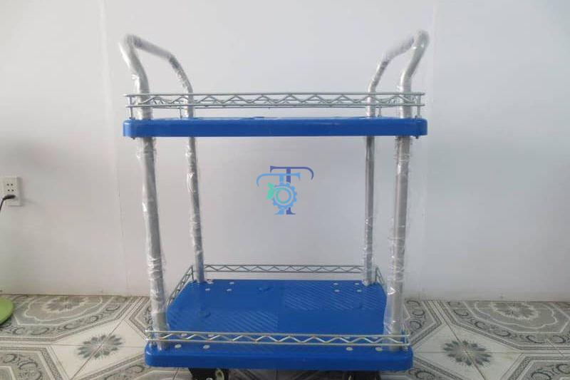 Xe đẩy 2 tầng sàn nhựa Xe đẩy 2 tầng sàn nhựa