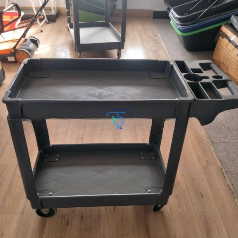 Xe đẩy thức ăn 2 tầng bằng nhựa