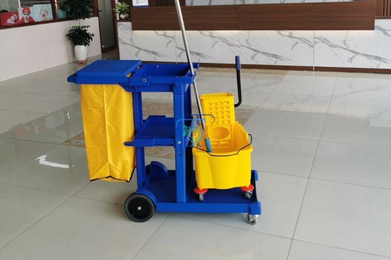 Thông tin về xe dọn vệ sinh chữ L 3 tầng Thông tin về xe dọn vệ sinh chữ L 3 tầng