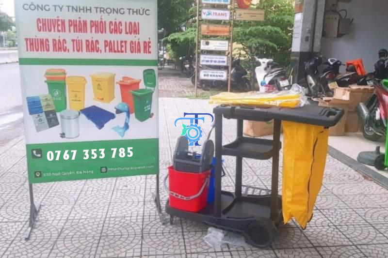 Địa chỉ mua xe dọn vệ sinh chữ L Địa chỉ cung cấp xe dọn vệ sinh Đà Nẵng uy tín
