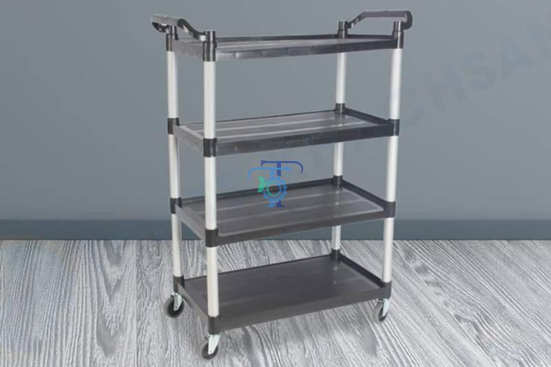 Xe đẩy bằng inox 4 tầng